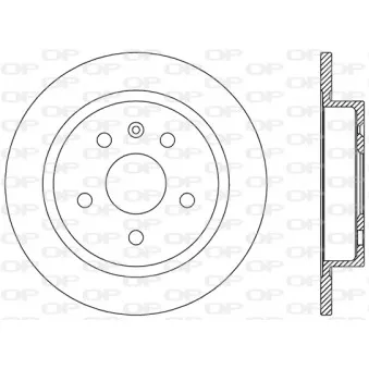 Jeu de 2 disques de frein arrière OPEN PARTS BDR2508.10