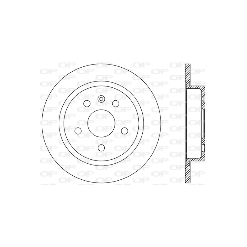 Jeu de 2 disques de frein arrière OPEN PARTS BDR2508.10