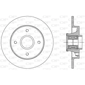 Jeu de 2 disques de frein arrière OPEN PARTS