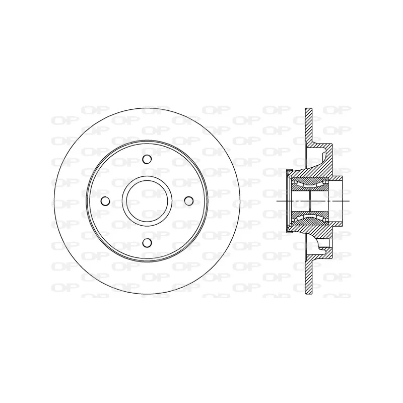 Jeu de 2 disques de frein arrière OPEN PARTS BDR2510.30