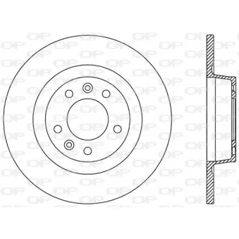Jeu de 2 disques de frein arrière OPEN PARTS BDR2518.10