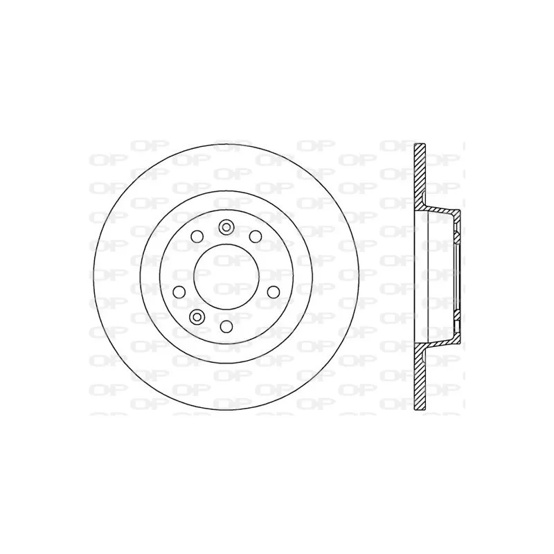 Jeu de 2 disques de frein arrière OPEN PARTS BDR2518.10