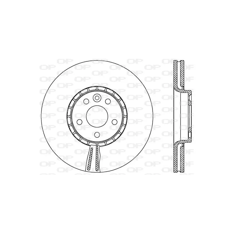 Jeu de 2 disques de frein avant OPEN PARTS BDR2519.20