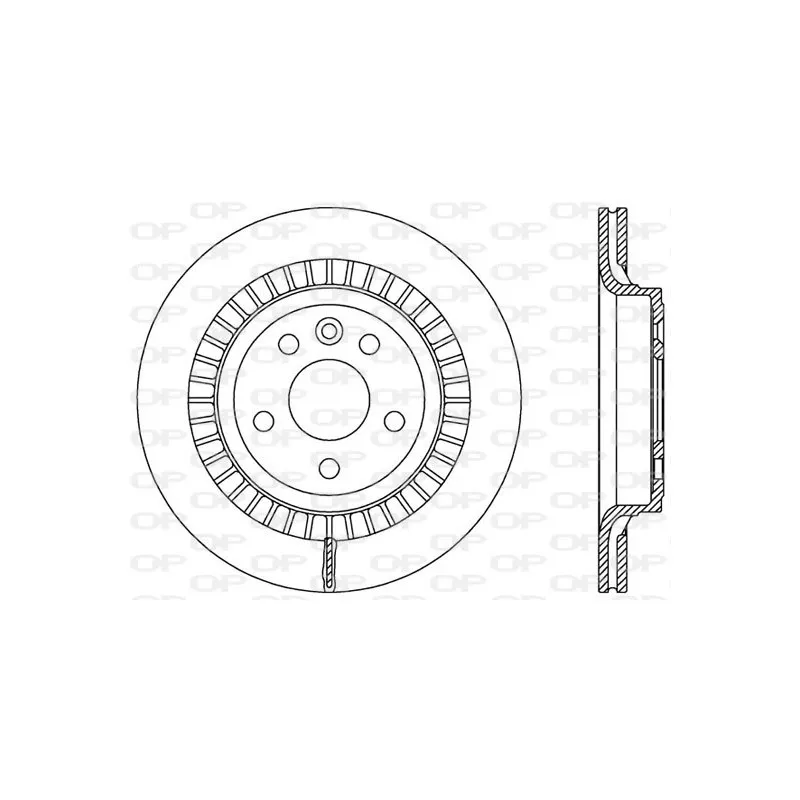 Jeu de 2 disques de frein arrière OPEN PARTS BDR2520.20