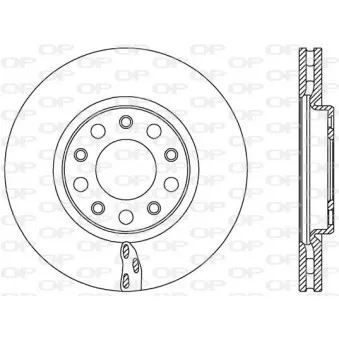 Jeu de 2 disques de frein avant OPEN PARTS BDR2521.20