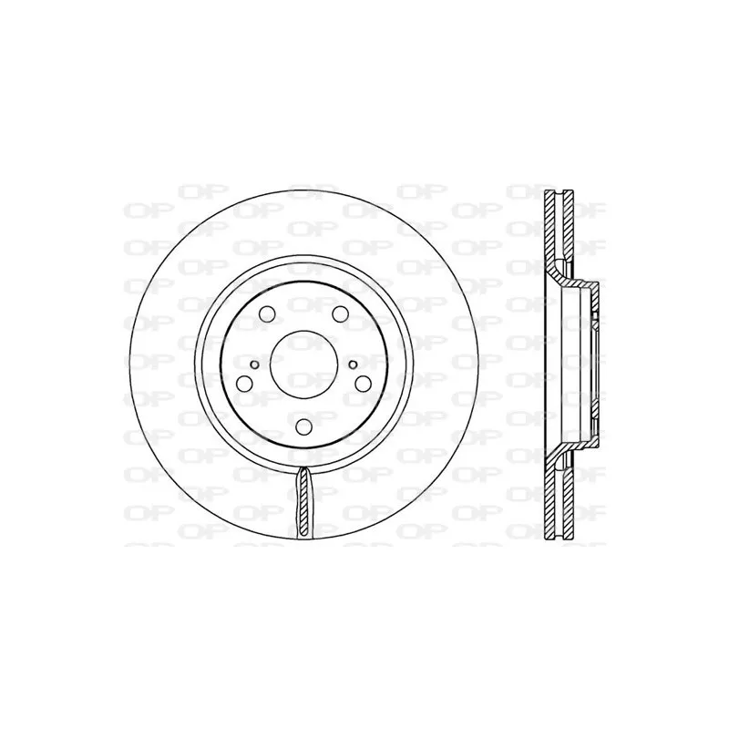 Jeu de 2 disques de frein avant OPEN PARTS BDR2525.20