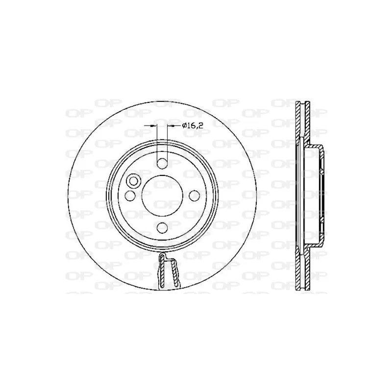 Jeu de 2 disques de frein avant OPEN PARTS BDR2530.20