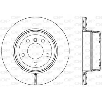 Jeu de 2 disques de frein arrière OPEN PARTS BDR2531.20