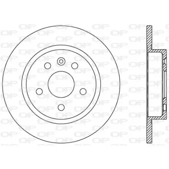 Jeu de 2 disques de frein arrière OPEN PARTS BDR2537.10