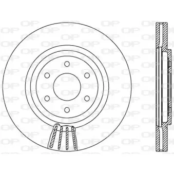 Jeu de 2 disques de frein avant OPEN PARTS BDR2549.20
