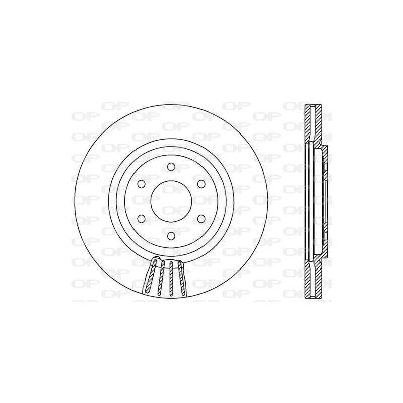 Jeu de 2 disques de frein avant OPEN PARTS BDR2549.20