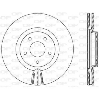 Jeu de 2 disques de frein avant OPEN PARTS BDR2550.20