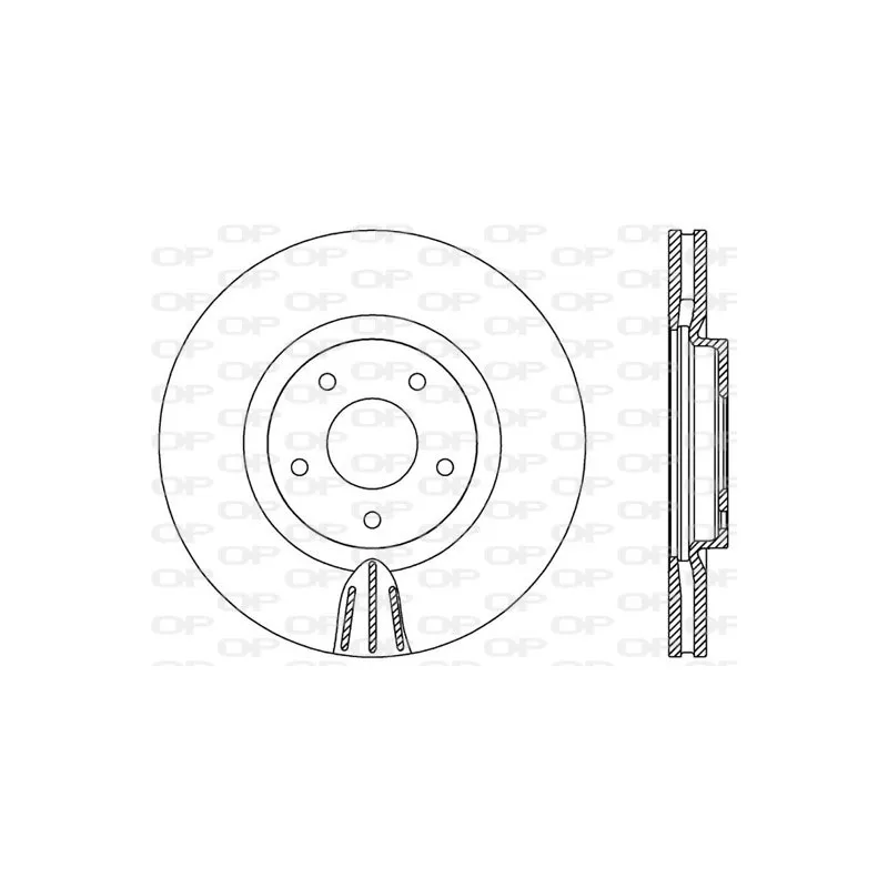 Jeu de 2 disques de frein avant OPEN PARTS BDR2550.20
