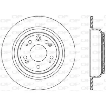 Jeu de 2 disques de frein arrière OPEN PARTS BDR2551.10