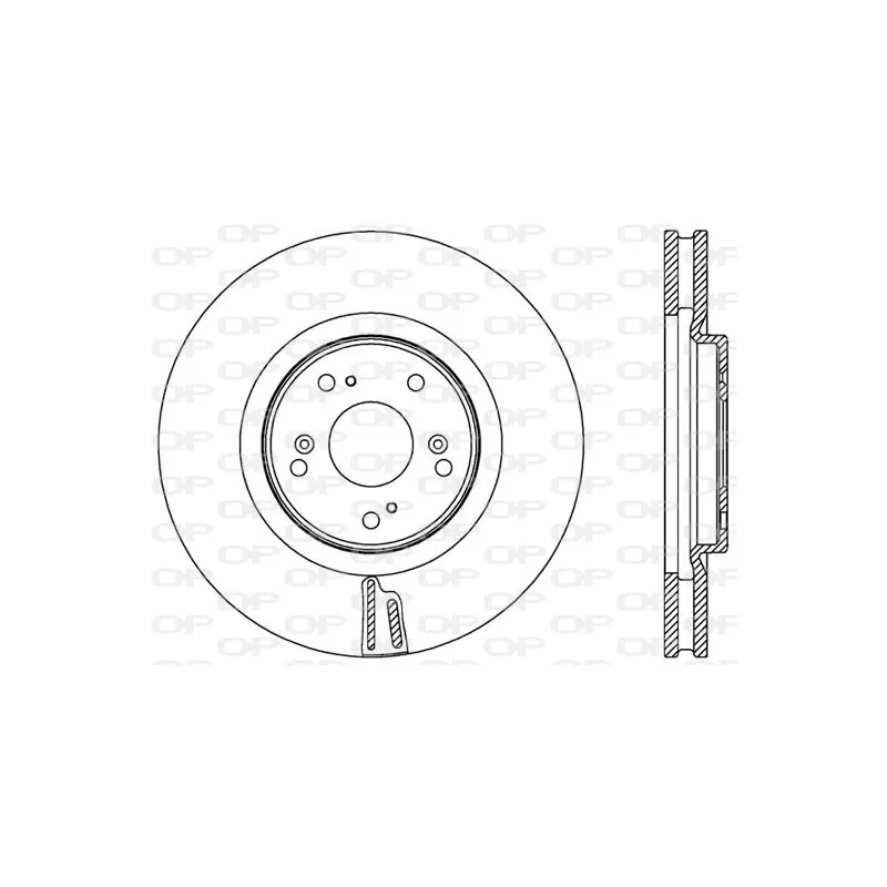 Jeu de 2 disques de frein avant OPEN PARTS BDR2555.20