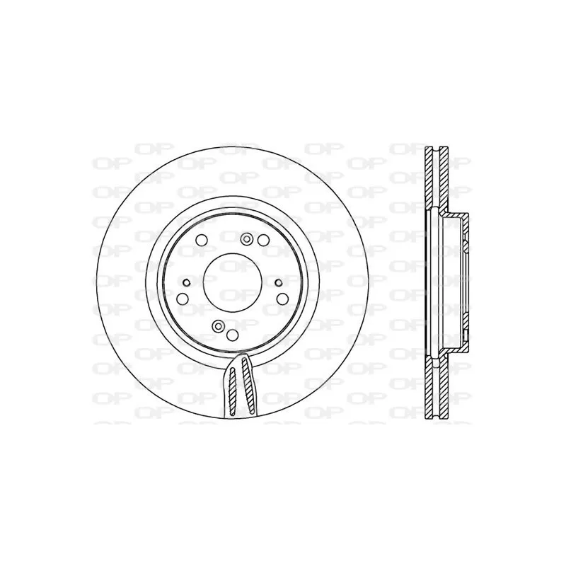 Jeu de 2 disques de frein avant OPEN PARTS BDR2556.20