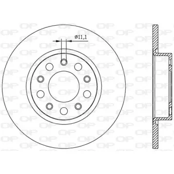Jeu de 2 disques de frein arrière OPEN PARTS BDR2559.10