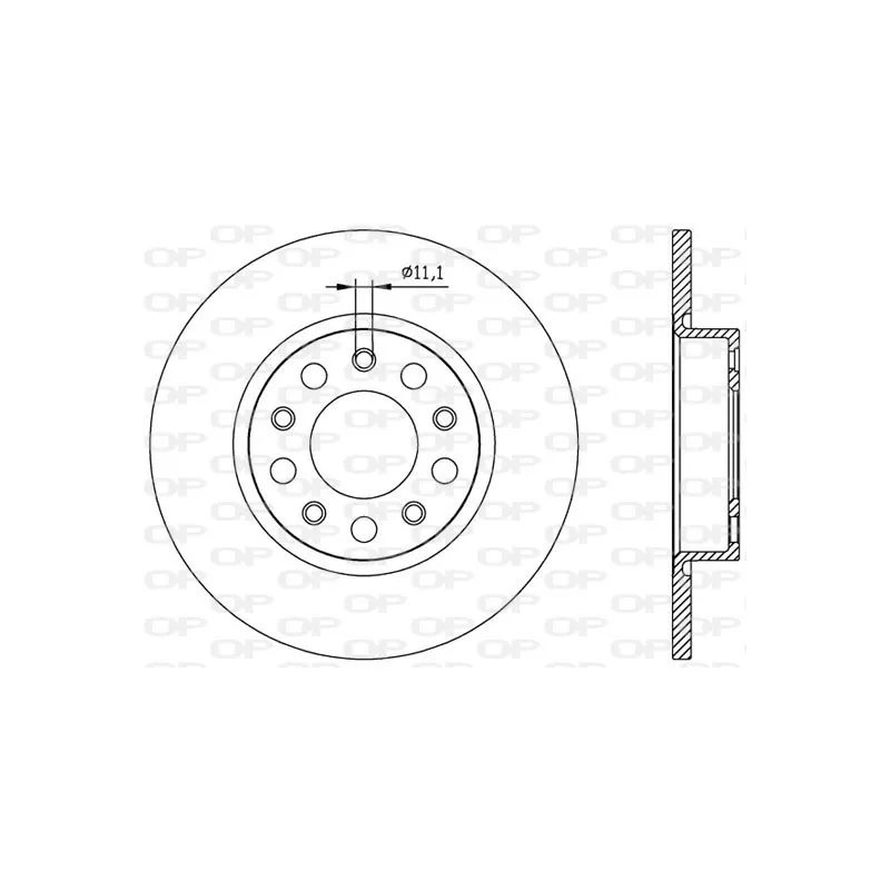 Jeu de 2 disques de frein arrière OPEN PARTS BDR2559.10