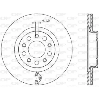 Jeu de 2 disques de frein arrière OPEN PARTS BDR2560.20
