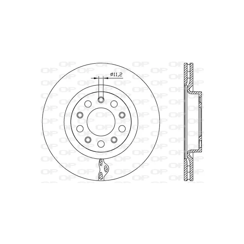 Jeu de 2 disques de frein arrière OPEN PARTS BDR2560.20