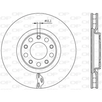 Jeu de 2 disques de frein avant OPEN PARTS BDR2561.20