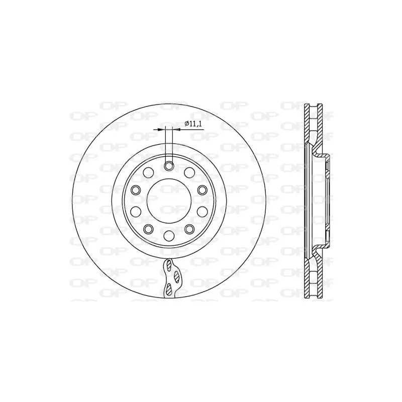 Jeu de 2 disques de frein avant OPEN PARTS BDR2561.20