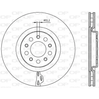 Jeu de 2 disques de frein avant OPEN PARTS BDR2562.20