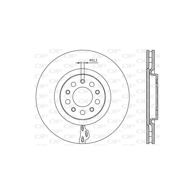 Jeu de 2 disques de frein avant OPEN PARTS BDR2562.20