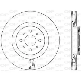 Jeu de 2 disques de frein avant OPEN PARTS BDR2563.20