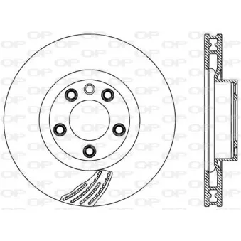 Disque de frein avant gauche OPEN PARTS BDR2573.20