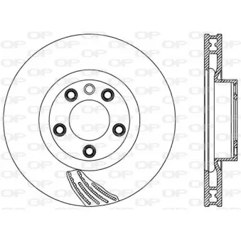 Disque de frein avant droit OPEN PARTS BDR2574.20