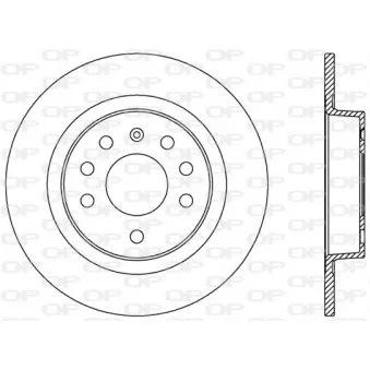 Jeu de 2 disques de frein arrière OPEN PARTS