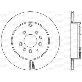 Jeu de 2 disques de frein arrière OPEN PARTS BDR2580.20