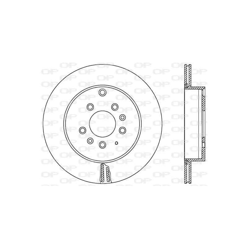 Jeu de 2 disques de frein arrière OPEN PARTS BDR2580.20