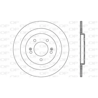 Jeu de 2 disques de frein arrière OPEN PARTS BDR2607.10