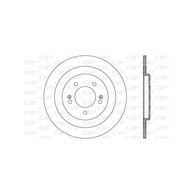 Jeu de 2 disques de frein arrière OPEN PARTS BDR2607.10