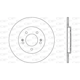 Jeu de 2 disques de frein arrière OPEN PARTS BDR2608.10