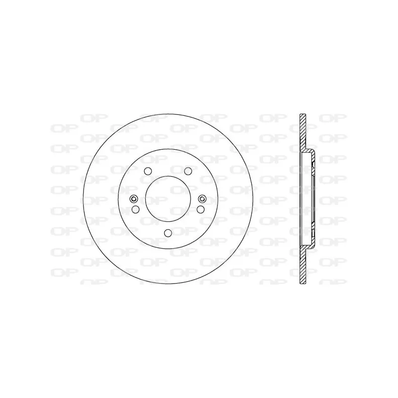 Jeu de 2 disques de frein arrière OPEN PARTS BDR2608.10