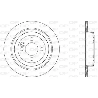 Jeu de 2 disques de frein arrière OPEN PARTS BDR2613.10