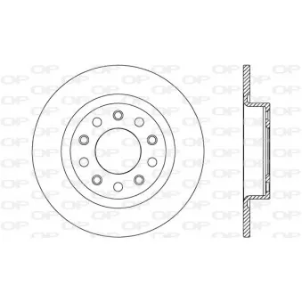 Jeu de 2 disques de frein arrière OPEN PARTS BDR2615.10