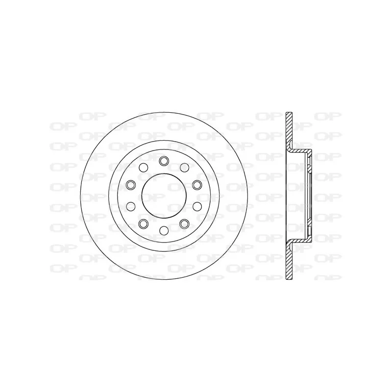 Jeu de 2 disques de frein arrière OPEN PARTS BDR2615.10