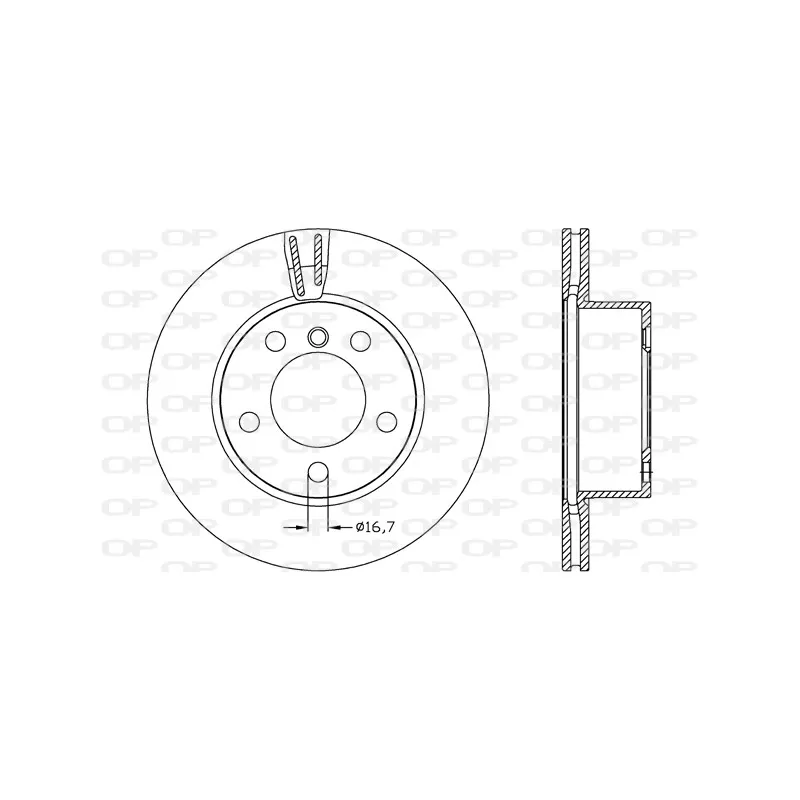 Jeu de 2 disques de frein avant OPEN PARTS BDR2621.20