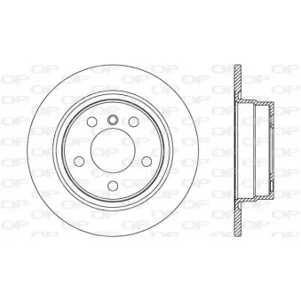 Jeu de 2 disques de frein arrière OPEN PARTS
