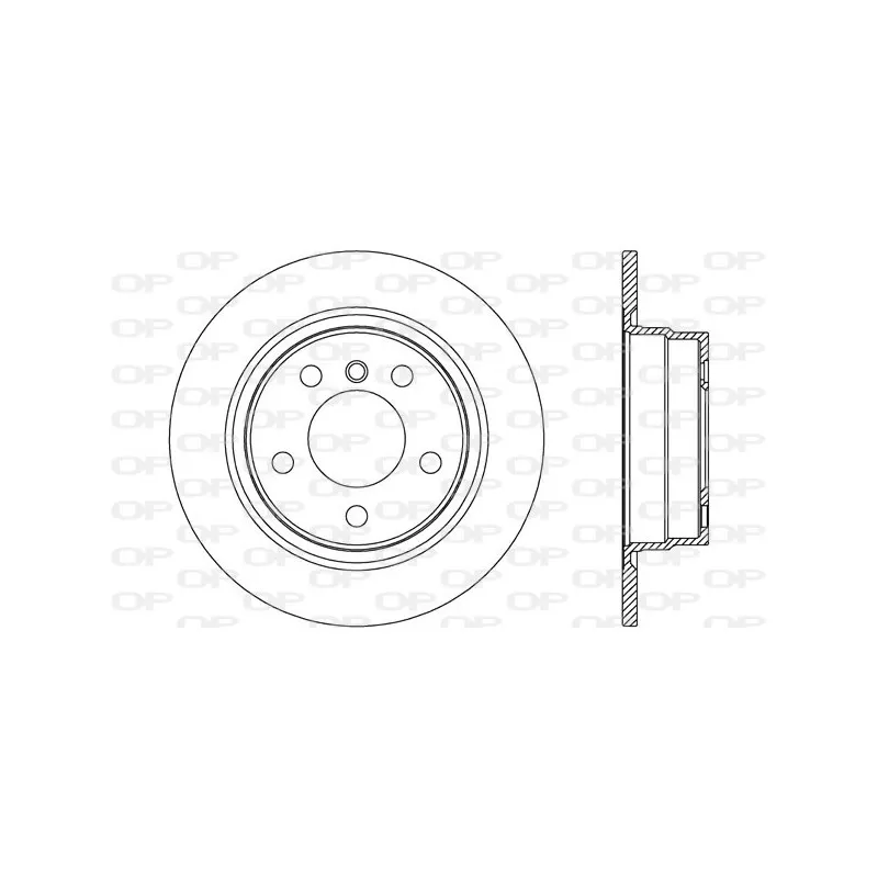 Jeu de 2 disques de frein arrière OPEN PARTS BDR2623.10