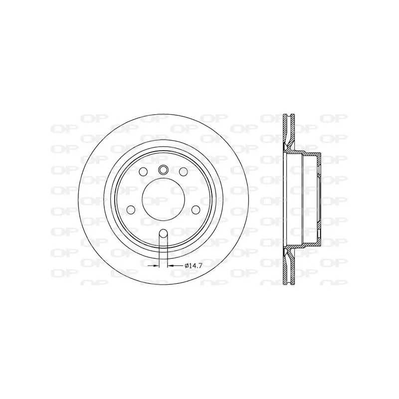Jeu de 2 disques de frein arrière OPEN PARTS BDR2624.20