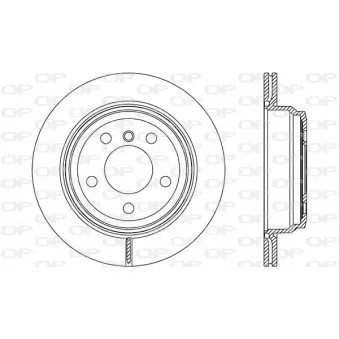 Jeu de 2 disques de frein arrière OPEN PARTS BDR2626.20