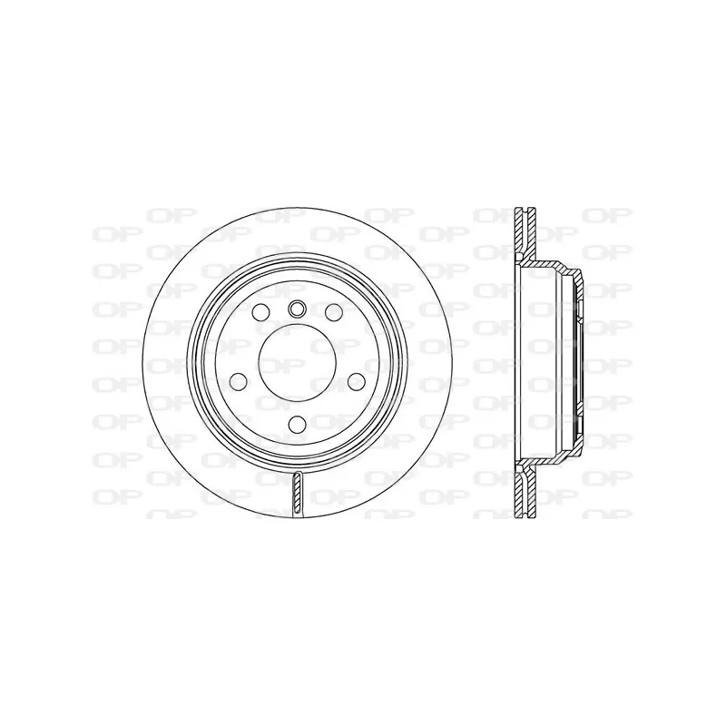 Jeu de 2 disques de frein arrière OPEN PARTS BDR2626.20