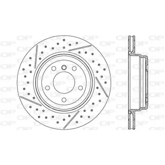Jeu de 2 disques de frein arrière OPEN PARTS BDR2628.20