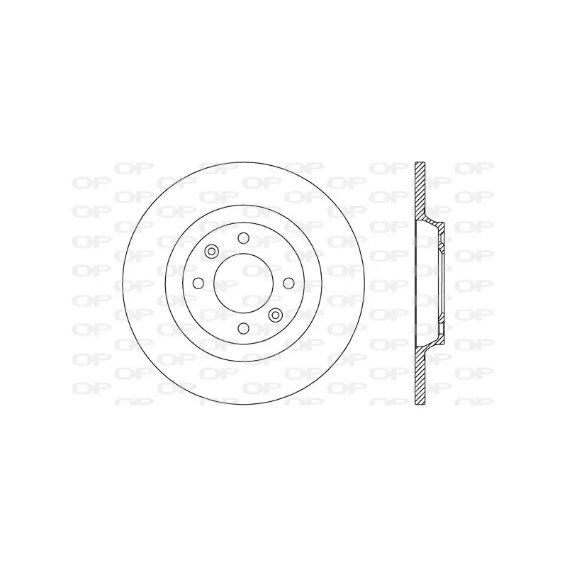Jeu de 2 disques de frein arrière OPEN PARTS BDR2632.10