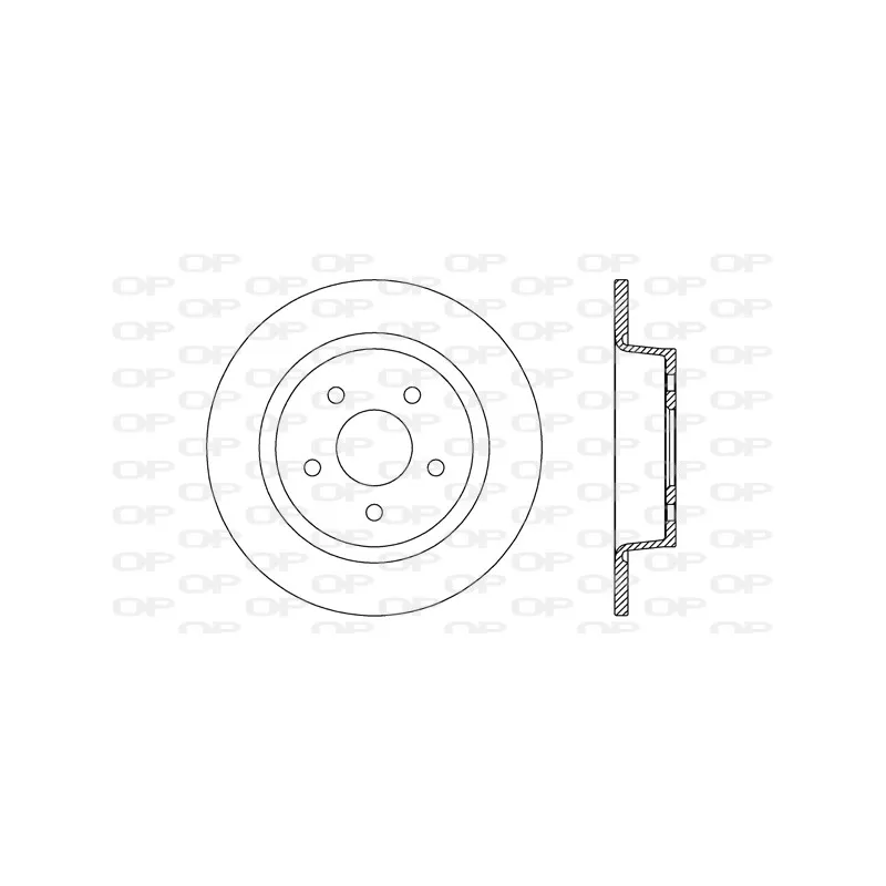 Jeu de 2 disques de frein arrière OPEN PARTS BDR2635.10